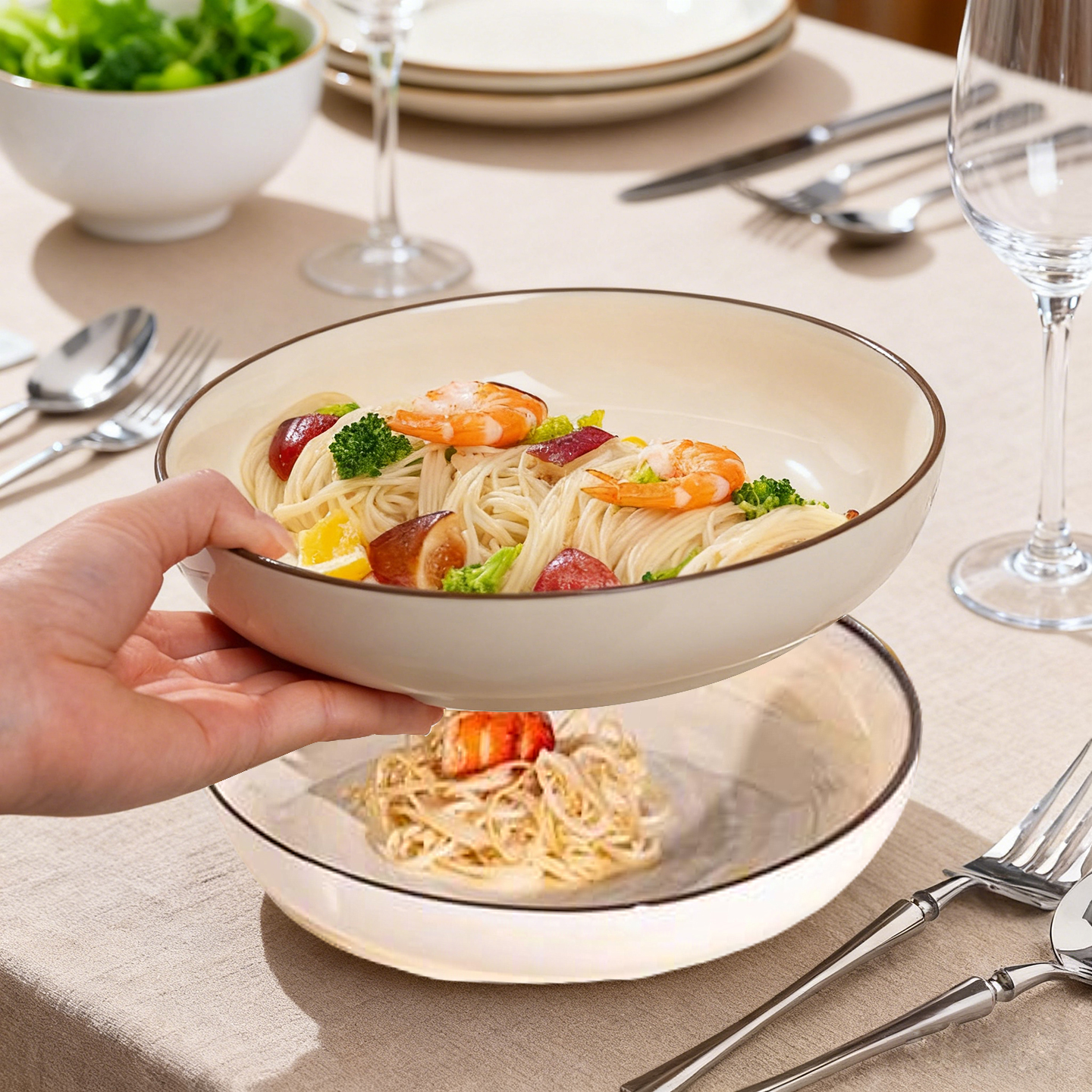 2025新款轻奢陶瓷盘子套装