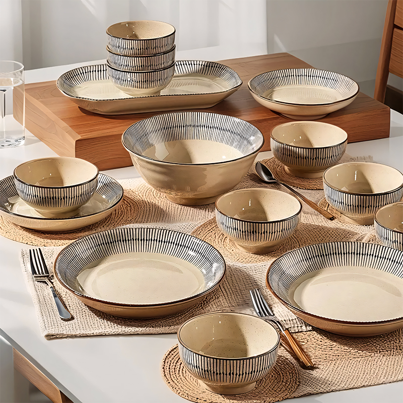 日式碗碟套装家用2025新款餐具