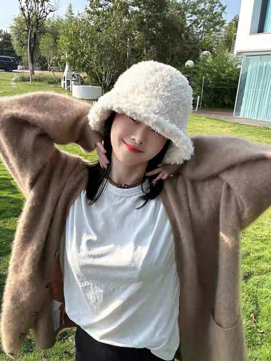 浅浅手作BIGGIFT秋冬款皮毛纱皮草帽皮草围脖diy毛绒帽子毛绒围脖