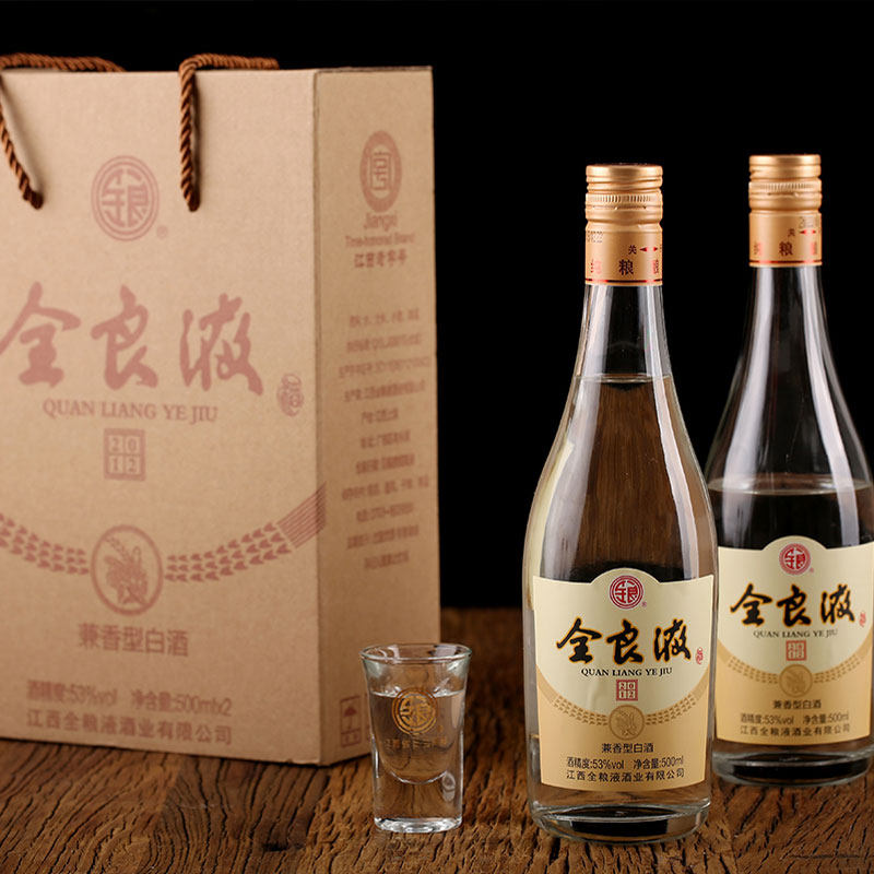 全良液白酒纯粮食江西原浆兼香型53度高粱酒0勾兑500ml*6整箱瓶装