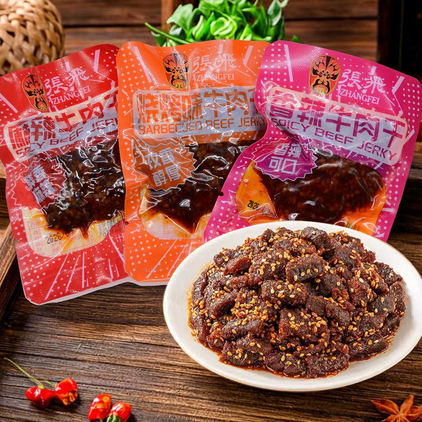 张飞麻辣牛肉干独立小包装散装麻辣牛肉四川特产成都零食解馋小吃