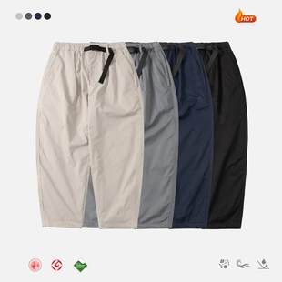 男cleanfit 休闲裤 teflon秋冬加绒加厚微锥长裤 日系宽松CHINO工装