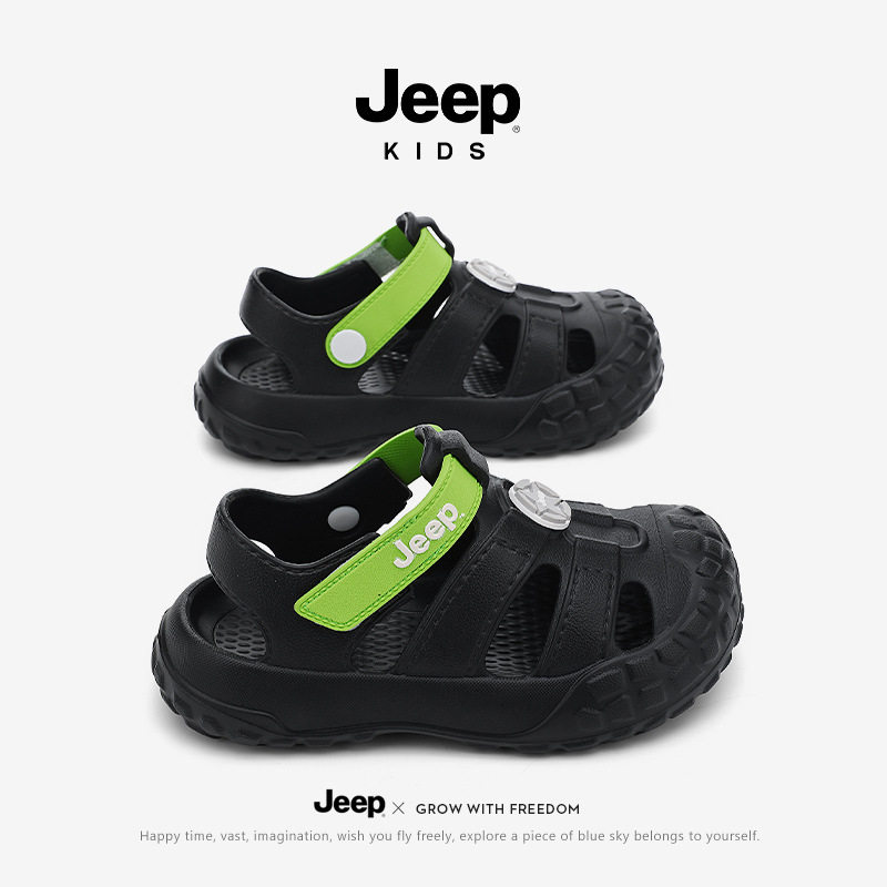 Jeep吉普儿童凉鞋男童夏季新款运动女孩罗马鞋沙滩凉拖鞋