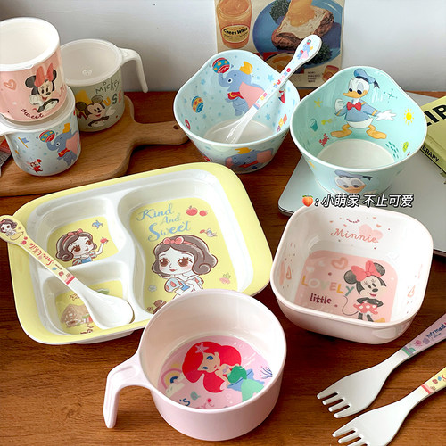 迪士尼密胺卡通儿童正品餐具套装