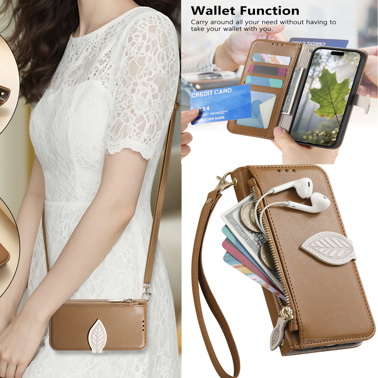 适用小米pocoF7手机壳xiaomi全包M7pro防摔pocoC75电话壳X6pro保护套5G翻盖f5外壳男女x6/x7素色拉链卡包皮套