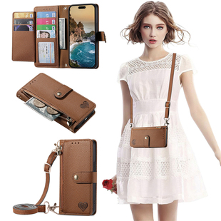 适用三星S25+手机壳s24ultra翻盖式Galaxy A56电话壳A36全包s23防摔零钱包插卡A16外壳a55保护套5G男女54挂绳