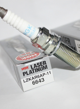 NGK铂金火花塞LZKAR6AP-11 6643适用骐达骊威轩逸玛驰蓝鸟阳光