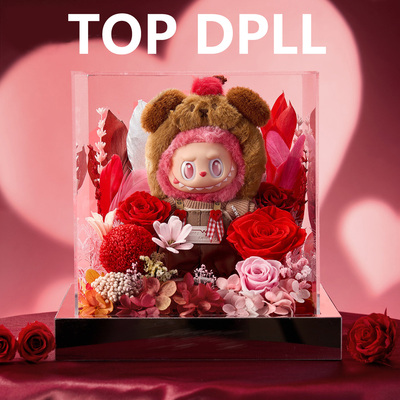 生日礼物labubu拉布布泡泡玛特永生花毛绒公仔情人节送女朋友闺蜜