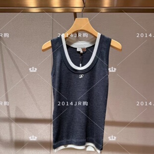 JR专柜正品 新款 时尚 灰色叠穿背心吊带上衣女XRJ4B03D 2025秋季
