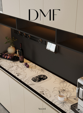 轻奢高级感电视柜餐边柜桌垫台面保护垫鞋柜酒柜防脏桌布玄关垫子