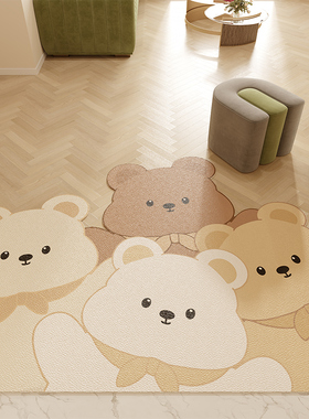 卡通可爱皮革入户门地垫橡胶防滑脚垫家用可擦洗免洗门口进门垫子