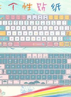 适用于苹果妙控二代小款A1644键盘贴mac os快捷键FCPX按键贴纸