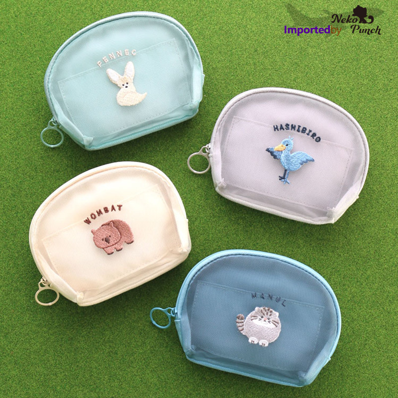 日本进口RARE ANIMAL网纱化妆包纸巾包口红粉饼小包刺绣卡通动物,收纳整理,化妆包,淘宝优惠券,粉丝福利购,淘宝优惠卷