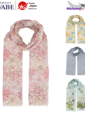 日本制KAWABE LIBERTY系列防晒手帕防紫外线棉长围巾纱布印花超薄