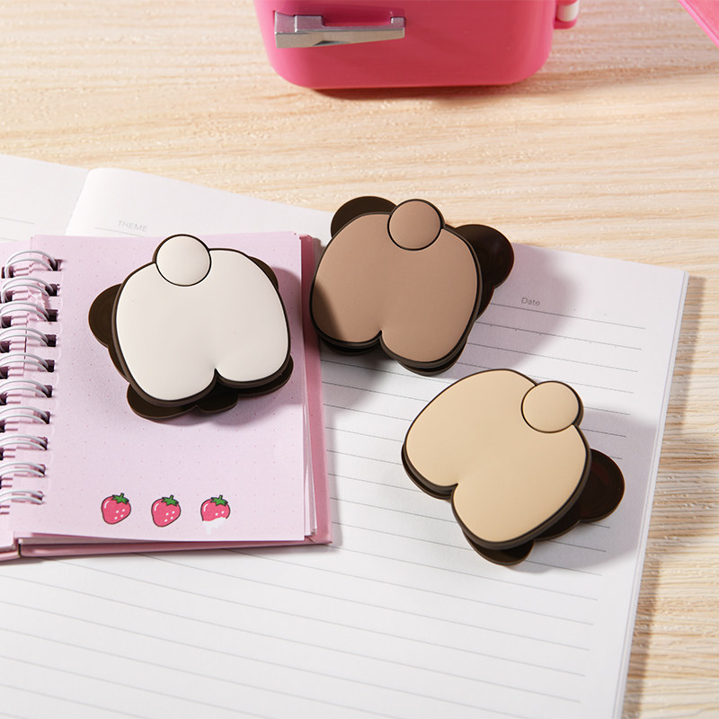 일본 수입 모코모차 롱테일 클립 소형 클립 파일 수납 정리 스낵 씰 PVC 힙 베어