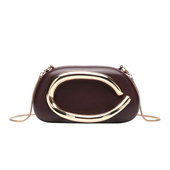 ZAR女包新款 金属质感手拿包装 饰盒子包复古链条单肩斜挎包晚宴包