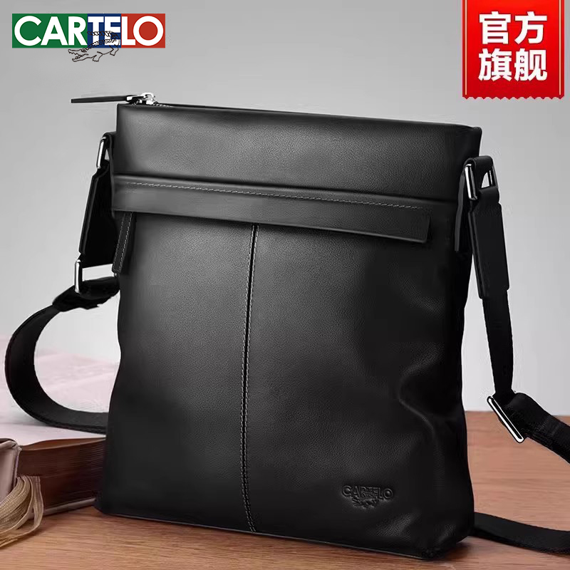 真皮休闲商务风单肩鳄鱼手提包