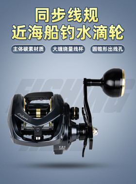 艾铂特新大线杯同步线规碳素宽体海钓轮18kg高速比卸力报警防海水