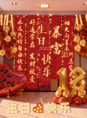 18岁成人礼派对横幅背景布