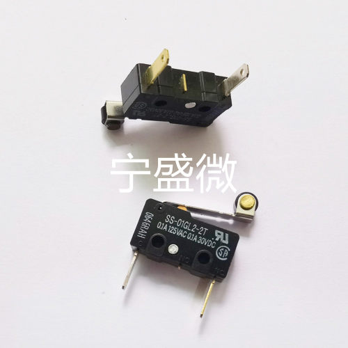 SS-01GL2-2T 微动开关 行程限位2脚 带滚轮 0.1A