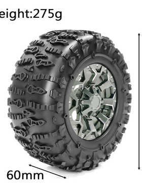 1/8攀爬车2.6寸135*60mm JC性能轮胎复古黑泥刀锋悍路者竞技轮毂