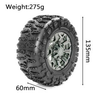 1/8攀爬车2.6寸135*60mm JC性能轮胎复古黑泥刀锋悍路者竞技轮毂