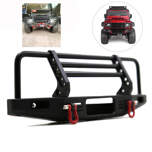 模型攀爬车 TRX4 SCX10 金属前保险杠防撞 易控6101升级 荒野前杠