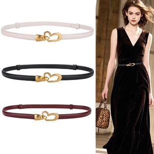 细腰带女款真皮头层牛皮装饰配裙子衬衣小皮带2025年春夏新高级感