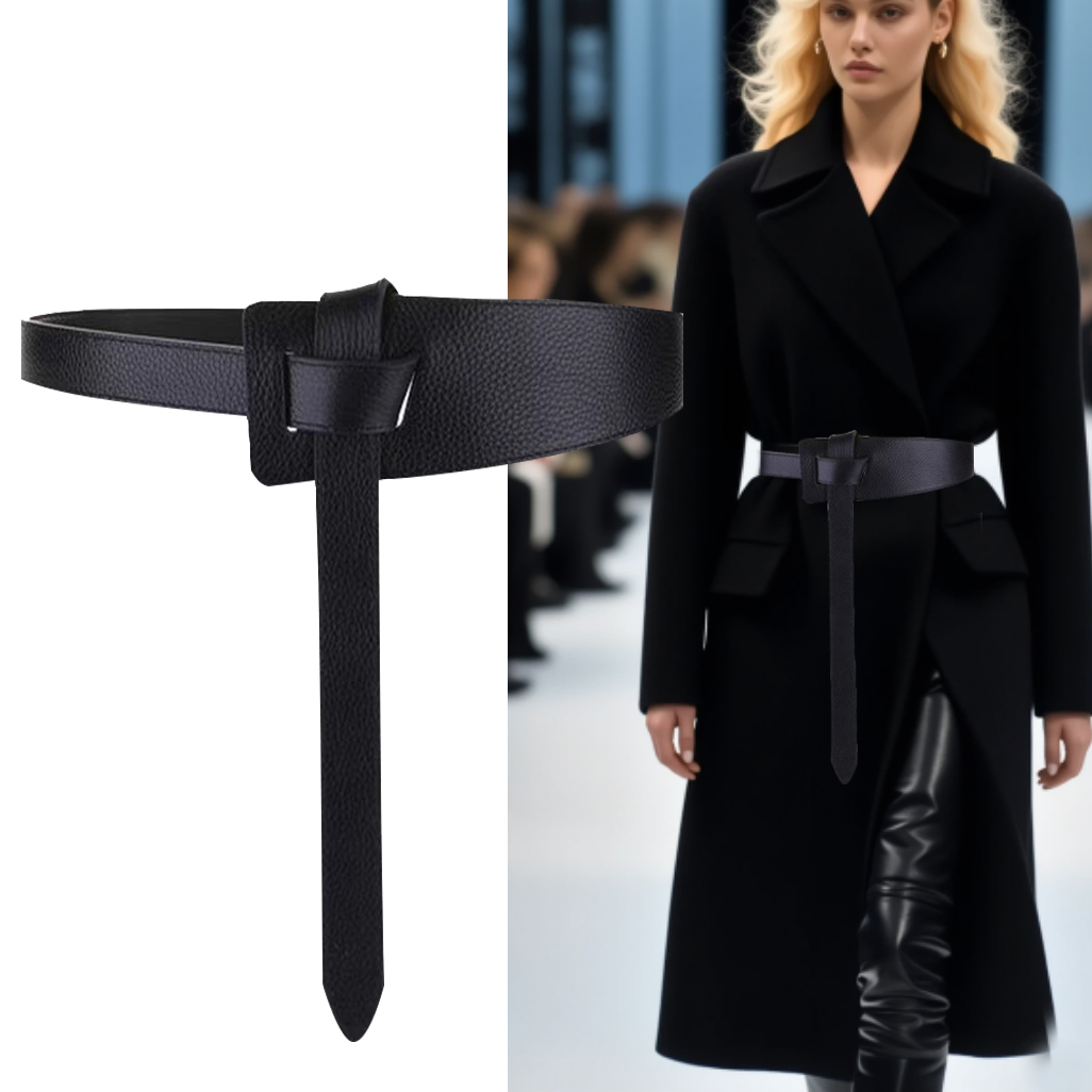 配裙子宽腰带女简约百搭束腰显瘦