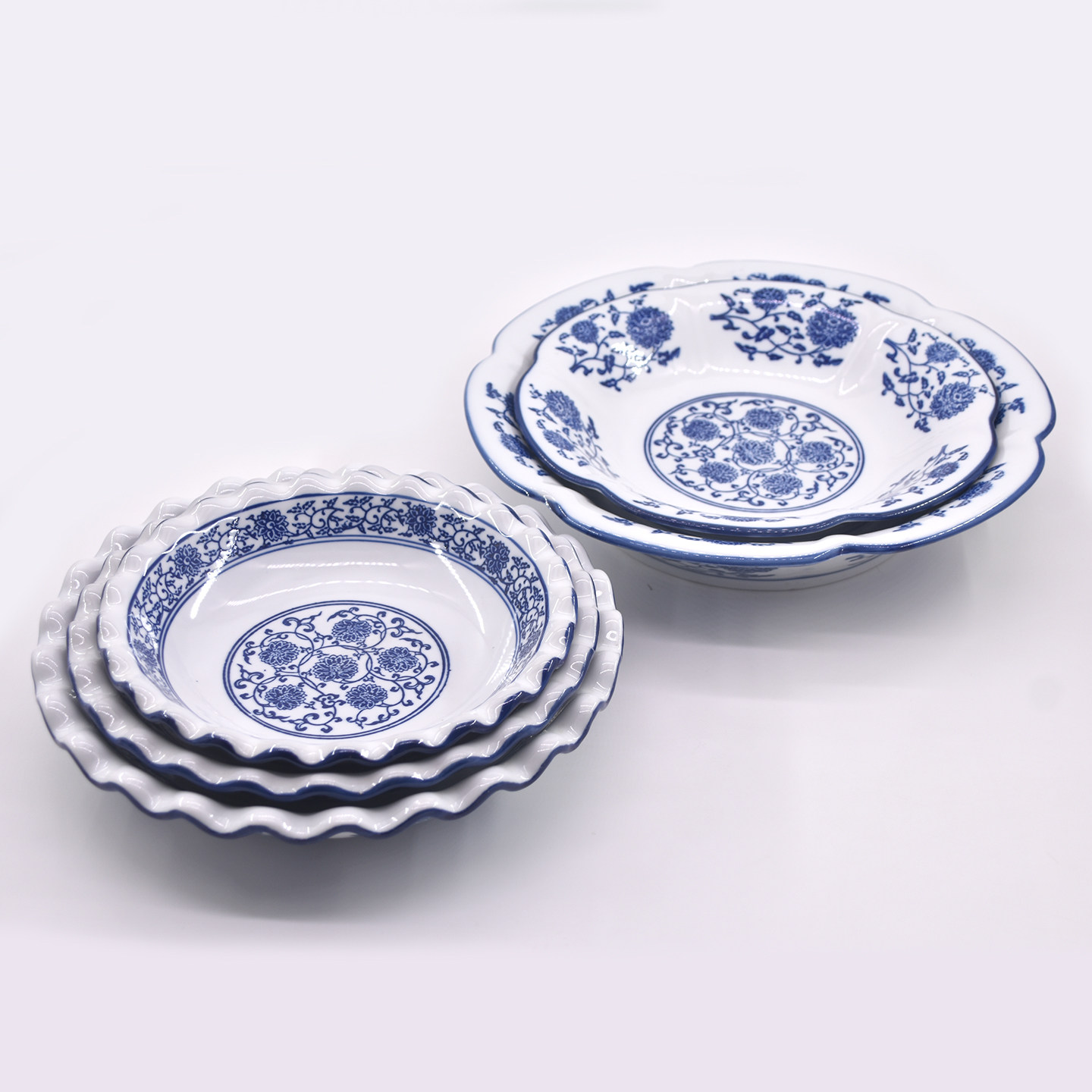 青花瓷大汤碗12寸加深盘子水煮鱼盆餐饮商用十英寸酒店饭店带耳朵,餐饮具,盆,淘宝优惠券,粉丝福利购,淘宝优惠卷