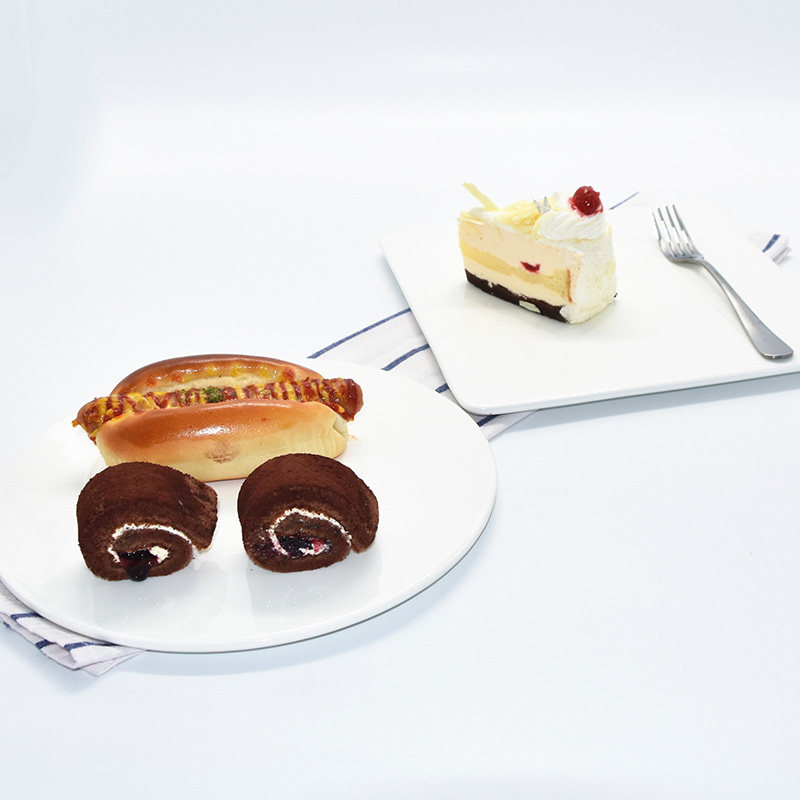 白色陶瓷西点甜品盘圆形蛋糕盘商用平盘正方平板展示长方寿司北欧,餐饮具,盘,淘宝优惠券,粉丝福利购,淘宝优惠卷