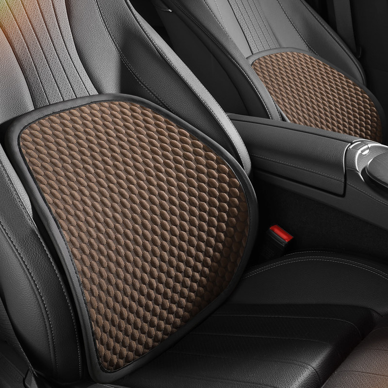 四季透气汽车腰靠垫办公室冰丝护腰按摩腰垫靠背车用座椅腰枕靠枕