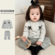 时髦两件套 T恤宽松休闲裤 女童春秋洋气套装 婴儿蝴蝶结假两件长袖
