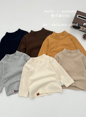 女童衣服春秋款韩版长袖T恤男宝宝洋气保暖打底衫婴幼儿百搭上衣