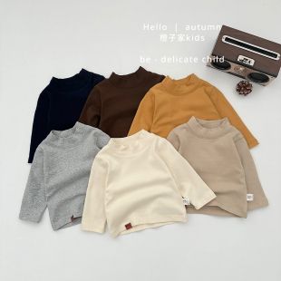 T恤男宝宝洋气保暖打底衫 长袖 婴幼儿百搭上衣 韩版 女童衣服春秋款
