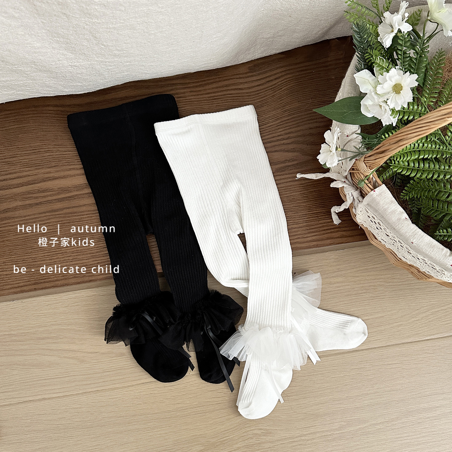 春秋款女童百搭打底裤洋气连裤袜