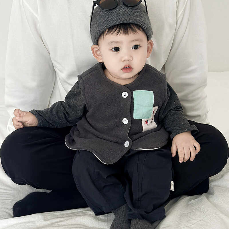 婴儿马甲春秋款男宝宝无袖背心卡通长袖打底衫T恤女童休闲裤套装,童装/婴儿装/亲子装,套装,淘宝优惠券,粉丝福利购,淘宝优惠卷