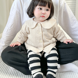 外套小童婴儿翻领百搭上衣春秋装 可爱开衫 女宝宝卡通长袖 ins韩版