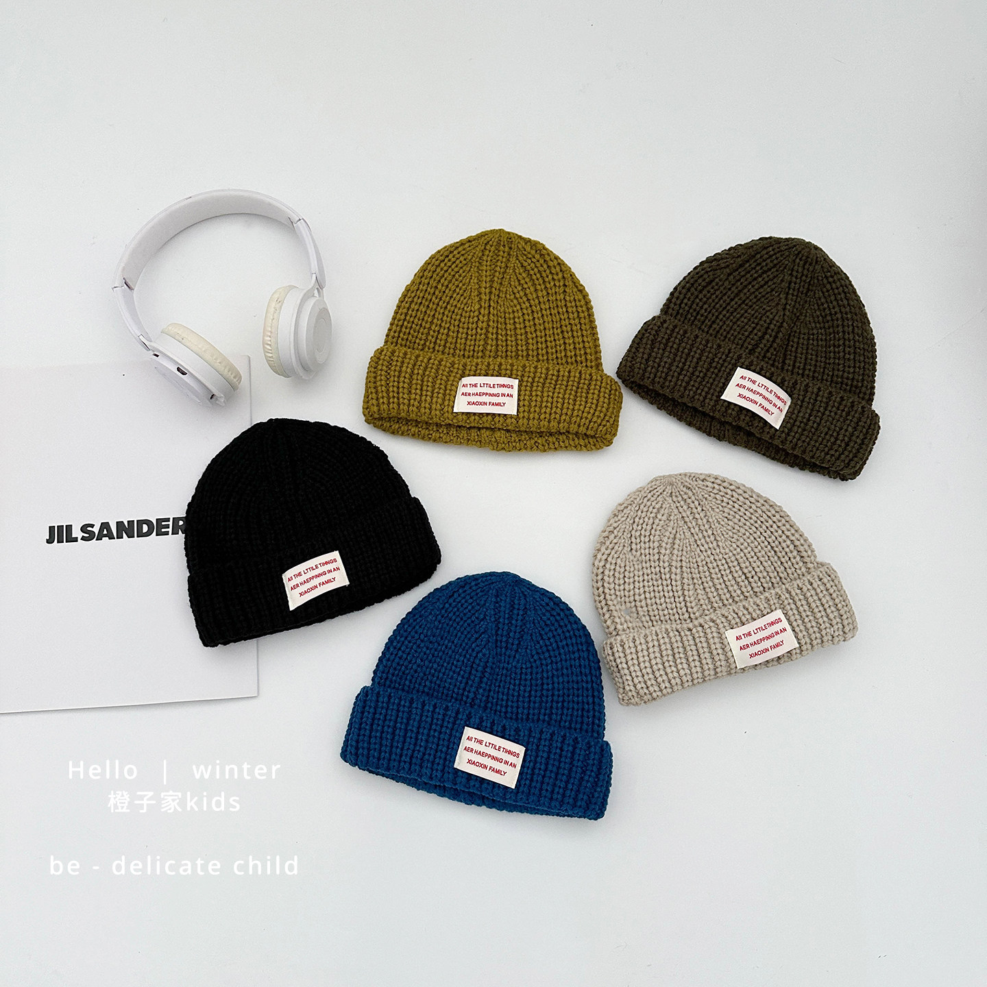 婴儿帽子冬款韩版字母针织帽女宝宝加厚保暖毛线帽男童洋气套头帽,童装/婴儿装/亲子装,帽子,淘宝优惠券,粉丝福利购,淘宝优惠卷