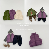男女童冬款 休闲羽绒马甲婴儿加厚保暖背心女宝宝洋气坎肩外套 韩版