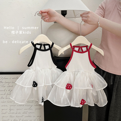 女宝宝夏季蘑菇吊带裙薄款公主裙