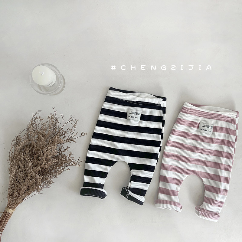 韩版女童春秋季打底裤婴儿洋气百搭条纹裤子宝宝弹力外穿休闲长裤,童装/婴儿装/亲子装,裤子,淘宝优惠券,粉丝福利购,淘宝优惠卷