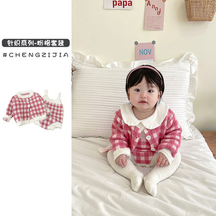 婴儿可爱包屁衣春秋装洋气外出服秋天一岁女宝宝衣服公主连体哈衣