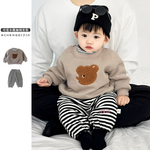 假两件混纺套装可爱冬季两件套