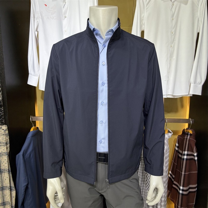 报喜鸟25年新款藏青干部款新款秋季男士装时尚商务休闲专柜夹克衫