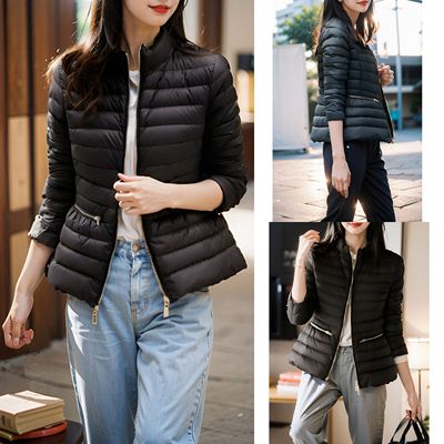 短款轻薄羽绒服女2023年新款女款冬薄款立领小个子轻便女士外套