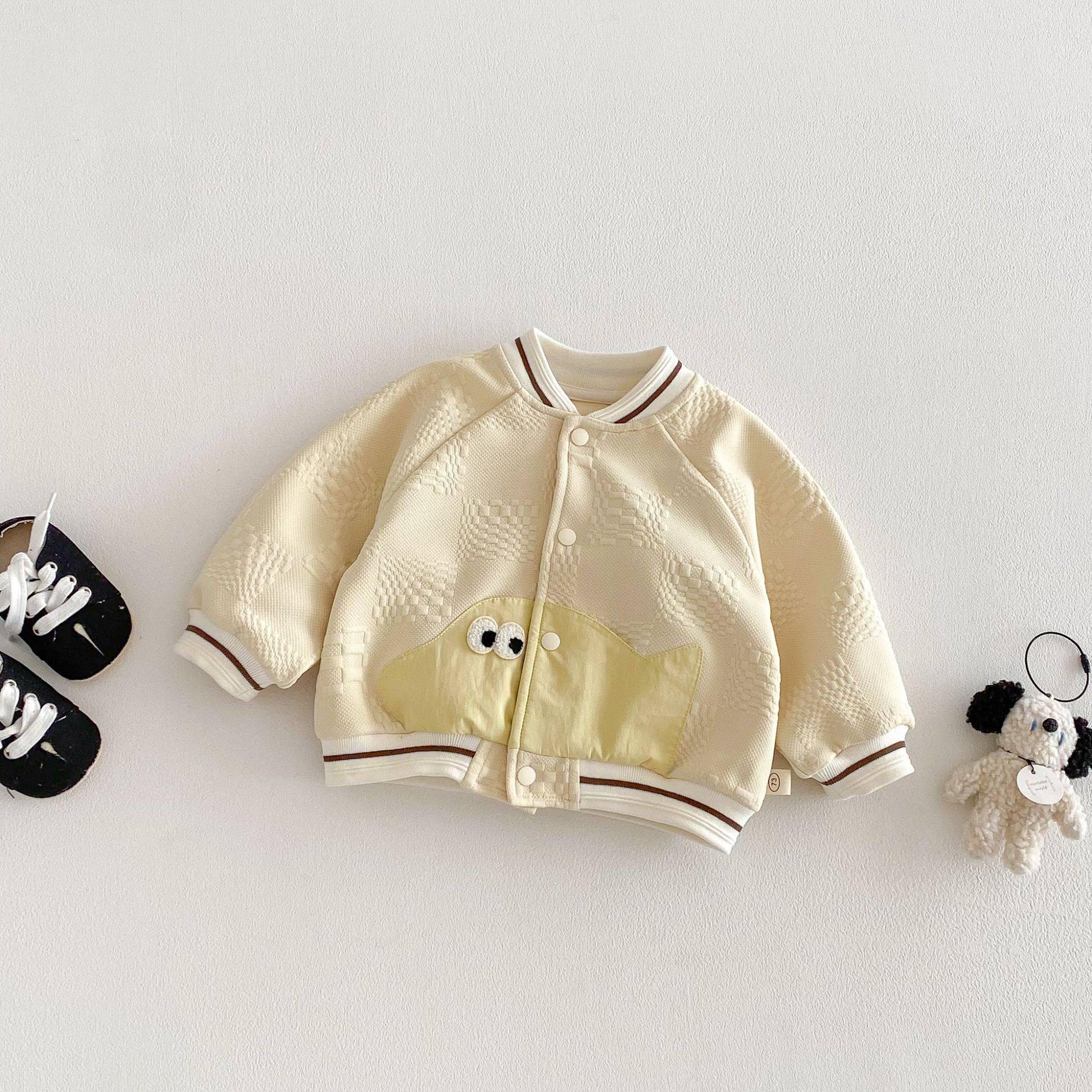 宝宝卡通贴布棒球服2026新款春季男童时尚外套儿童韩版春装上衣潮