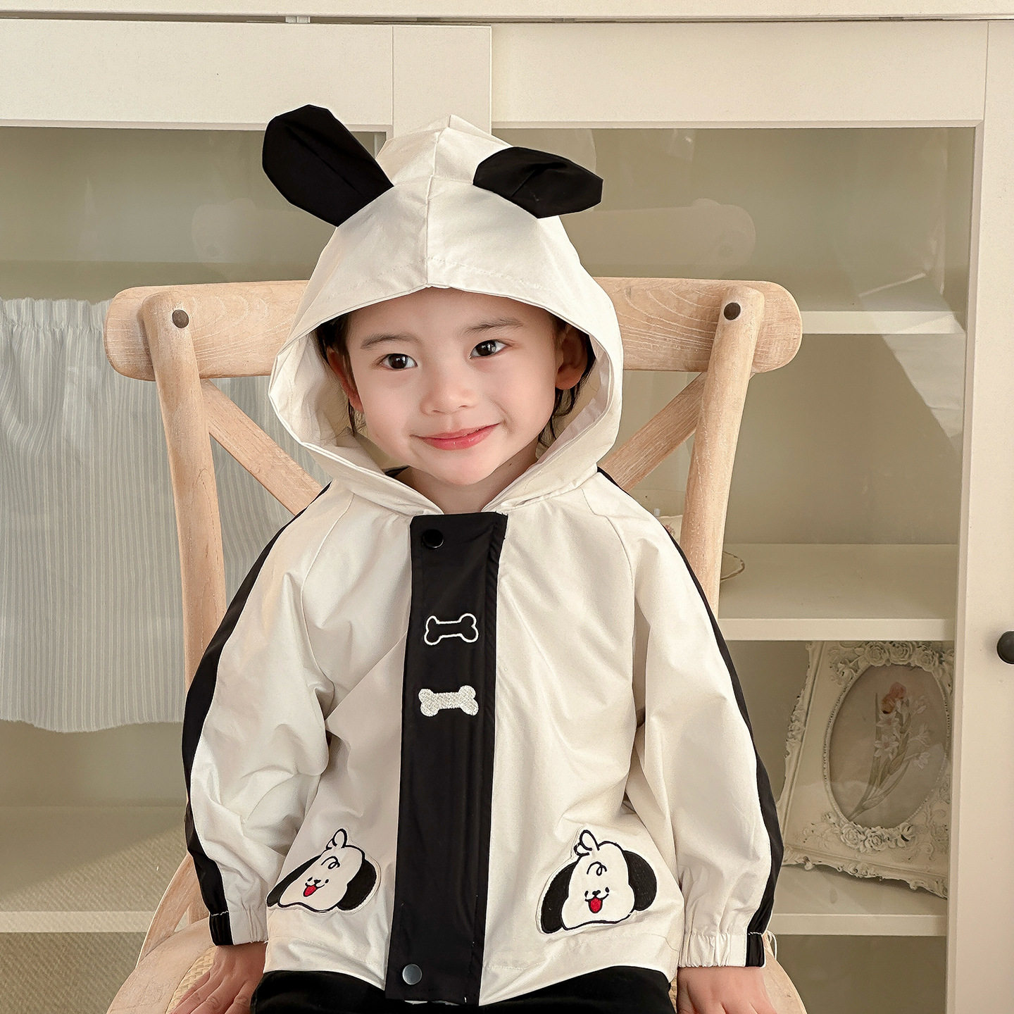 男童2026春装新款风衣外套儿童帅气连帽冲锋衣宝宝卡通贴布上衣潮,童装/婴儿装/亲子装,普通外套,淘宝优惠券,粉丝福利购,淘宝优惠卷