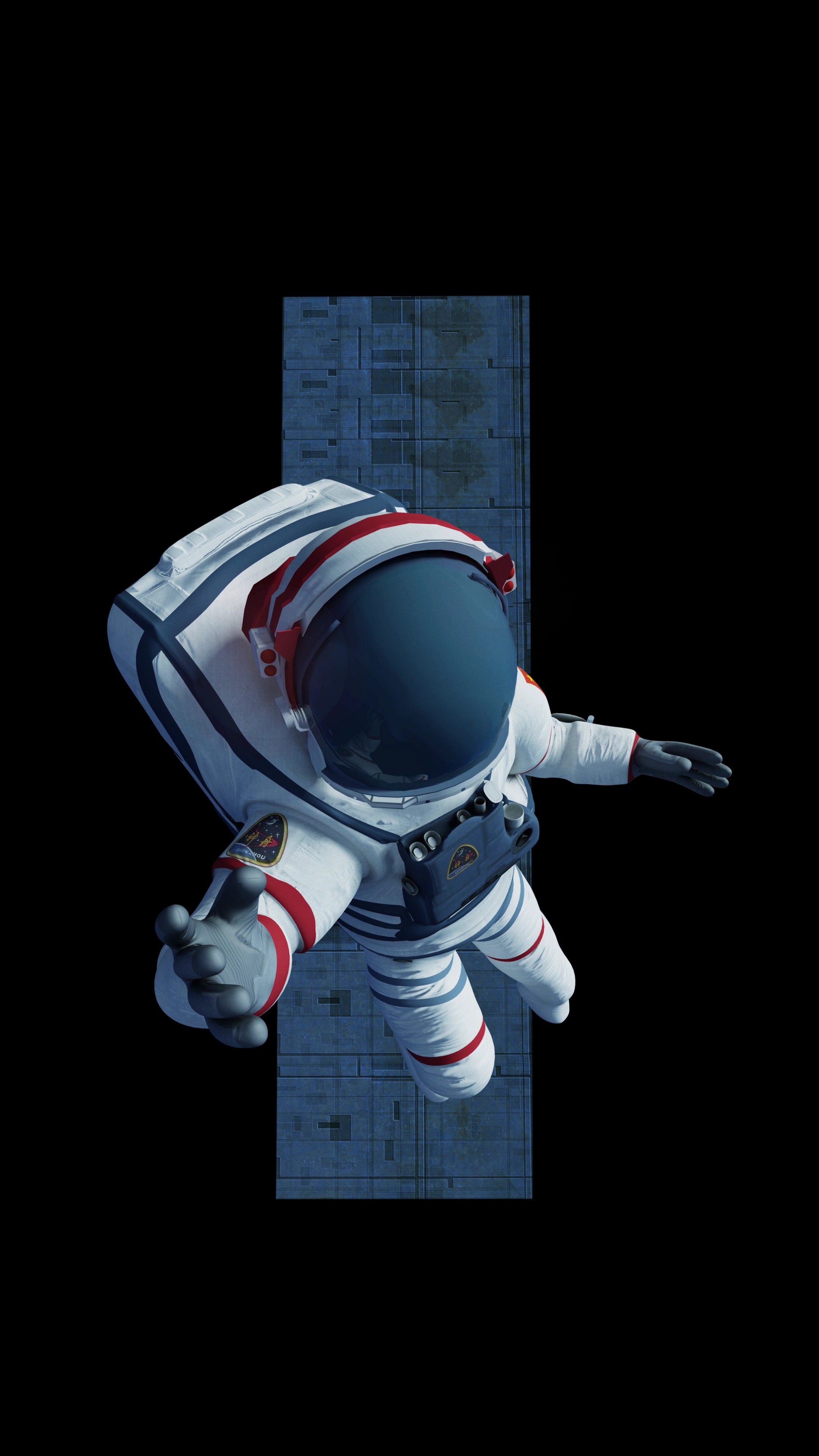 4k竖屏裸眼3d宇航员飞出太空沉浸式商场led显示屏网红视频素材