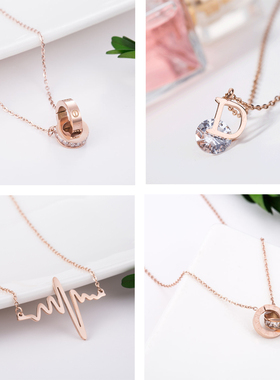 新款钛钢日韩学生潮人不掉色项链